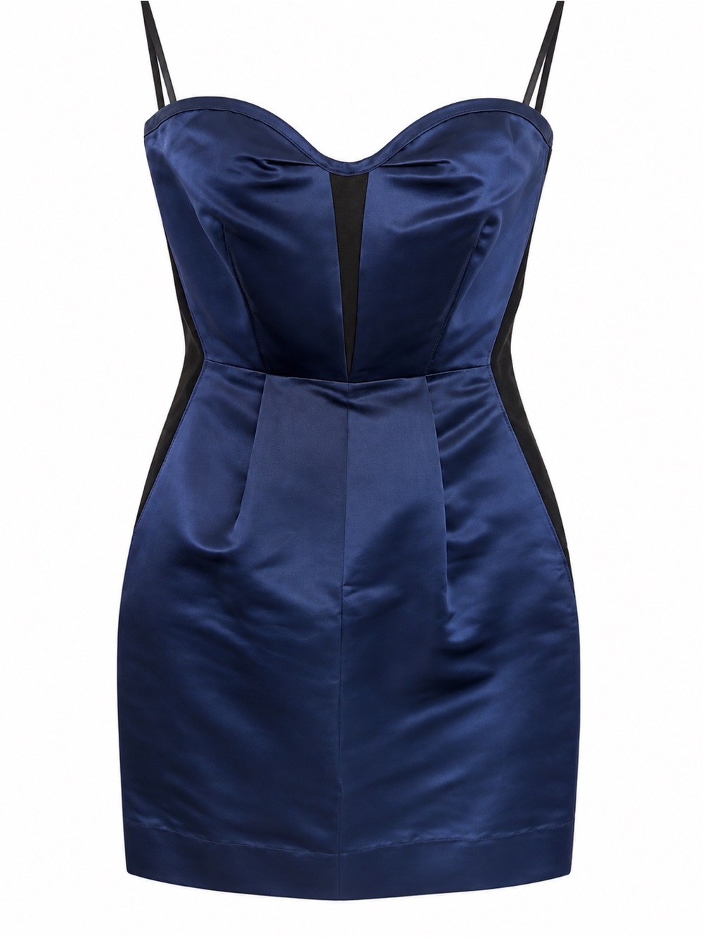 Rag & Bone 100% Silk Navy Black Colorblock Bustier Mini Dress 6